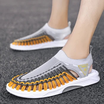 2020 Summer Outdoor Sports Sandals Water Shoes Mens Slip On Handmade Woven Sandals Graffiti Fashion Color Beach Shoes
2020 Summer Outdoor Sports Sandals Water Shoes Mens Slip On Handmade Woven Sandals Graffiti Fashion Color Beach Shoes