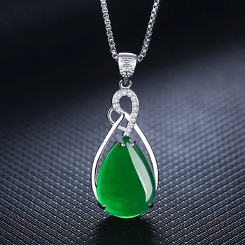 S925 Sterling Silver Color Women's Necklace Corundum Pendant Jade Turquoise S925 Collarbone Jewelry Jade Gemstone Bizuteria
S925 Sterling Silver Color Women's Necklace Corundum Pendant Jade Turquoise S925 Collarbone Jewelry Jade Gemstone Bizuteria