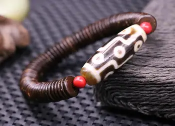 Magic Power Tibetan Old Agate 9 Eye King dZi Bead Hand Knitted Bracelet Amulet A
Magic Power Tibetan Old Agate 9 Eye King dZi Bead Hand Knitted Bracelet Amulet A