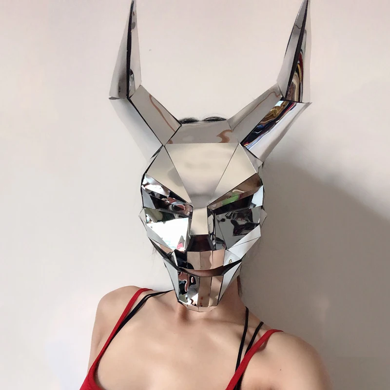 Вечерние зеркальные маски Rave Mask серебряная маска для косплея костюм призрака