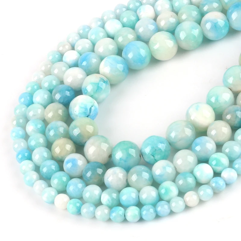 Wholesale Natural Stone Sky Blue Jades Beads 4 6 8 10 12 MM Bracelet Fit Diy Charm Beads For Jewelry Making Beige
Wholesale Natural Stone Sky Blue Jades Beads 4 6 8 10 12 MM Bracelet Fit Diy Charm Beads For Jewelry Making Beige
