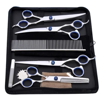 9pcs/8pcs in 1 Scissors Set Stainless Steel Pet Dog Cat Scissors Set Hairdressing Scissors Set Haircut Tools
9pcs/8pcs in 1 Scissors Set Stainless Steel Pet Dog Cat Scissors Set Hairdressing Scissors Set Haircut Tools