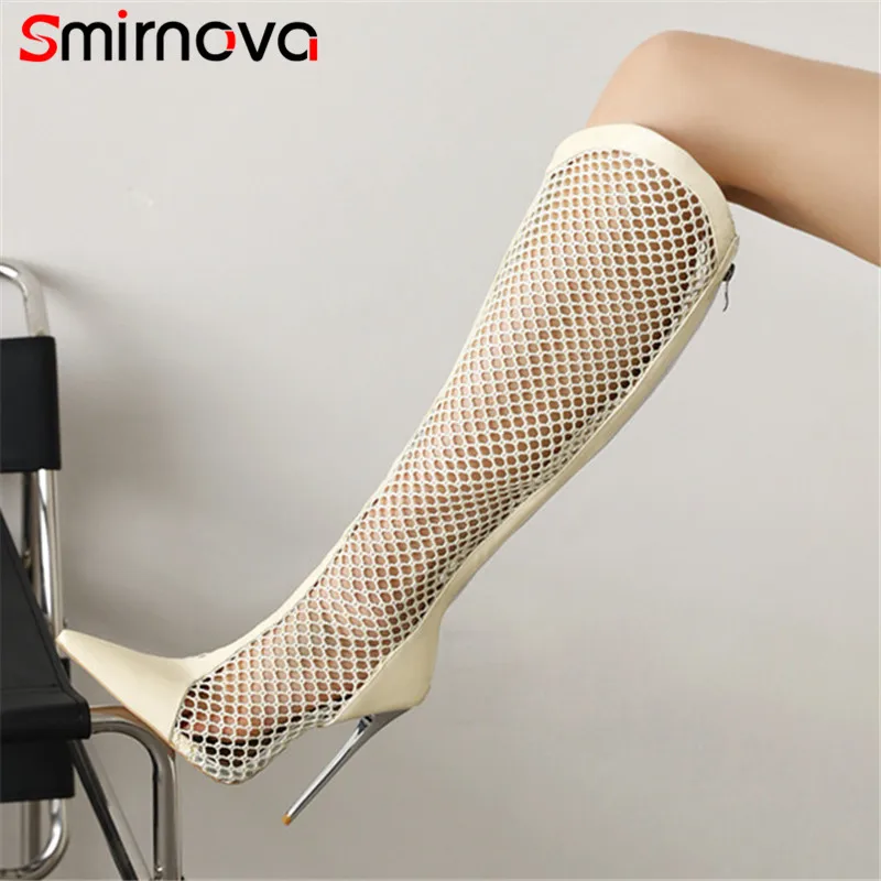 Smeeroon 2021 Summer Mesh Boots Women Sexy Thin High Heels Casual Nightclub Shoes Pointed Toe Zip Fashion Women Knee High Boots
Smeeroon 2021 Summer Mesh Boots Women Sexy Thin High Heels Casual Nightclub Shoes Pointed Toe Zip Fashion Women Knee High Boots