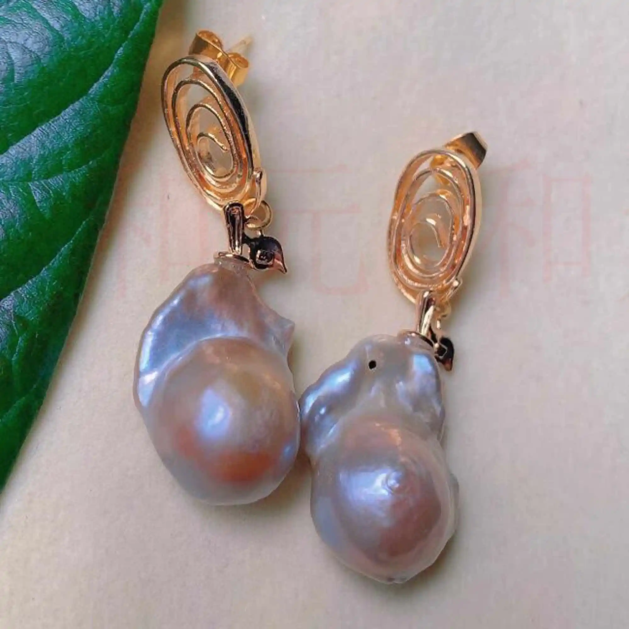 

Handmade natural Multicolor Baroque Pearl gold 18k Ear Stud Silver Clip-on Men Art Ear Cuff Gemstone Everyday Beaded Chandelier
