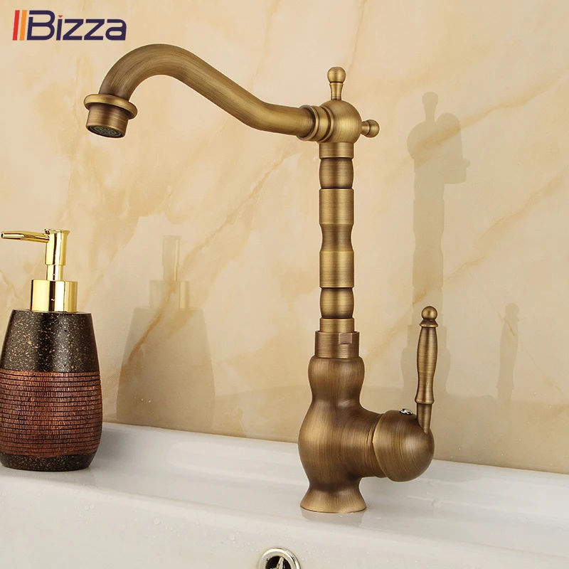 IIBizza Antique Brass Kitchen Faucet 360 Swivel Bathroom Basin Sink Mixer Tap Crane Home Improvement Accessories 11-04-2
IIBizza Antique Brass Kitchen Faucet 360 Swivel Bathroom Basin Sink Mixer Tap Crane Home Improvement Accessories 11-04-2