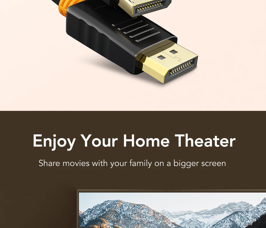 Video Display Port Cable 1.2 4K 60Hz DP for HDTV Projector Video Display Port Cable 1.2 4K 60Hz DP for HDTV Projector