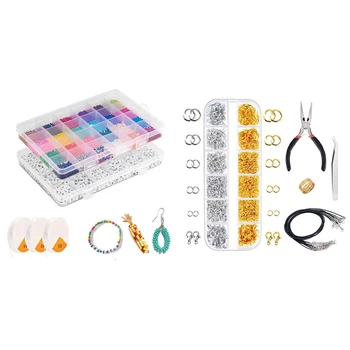 1314Pcs Open Jump Rings and Lobster Clasps Jewelry Repair Tools Kit & 5040Pcs, Small Perler Beads and Letter Beads
1314Pcs Open Jump Rings and Lobster Clasps Jewelry Repair Tools Kit & 5040Pcs, Small Perler Beads and Letter Beads