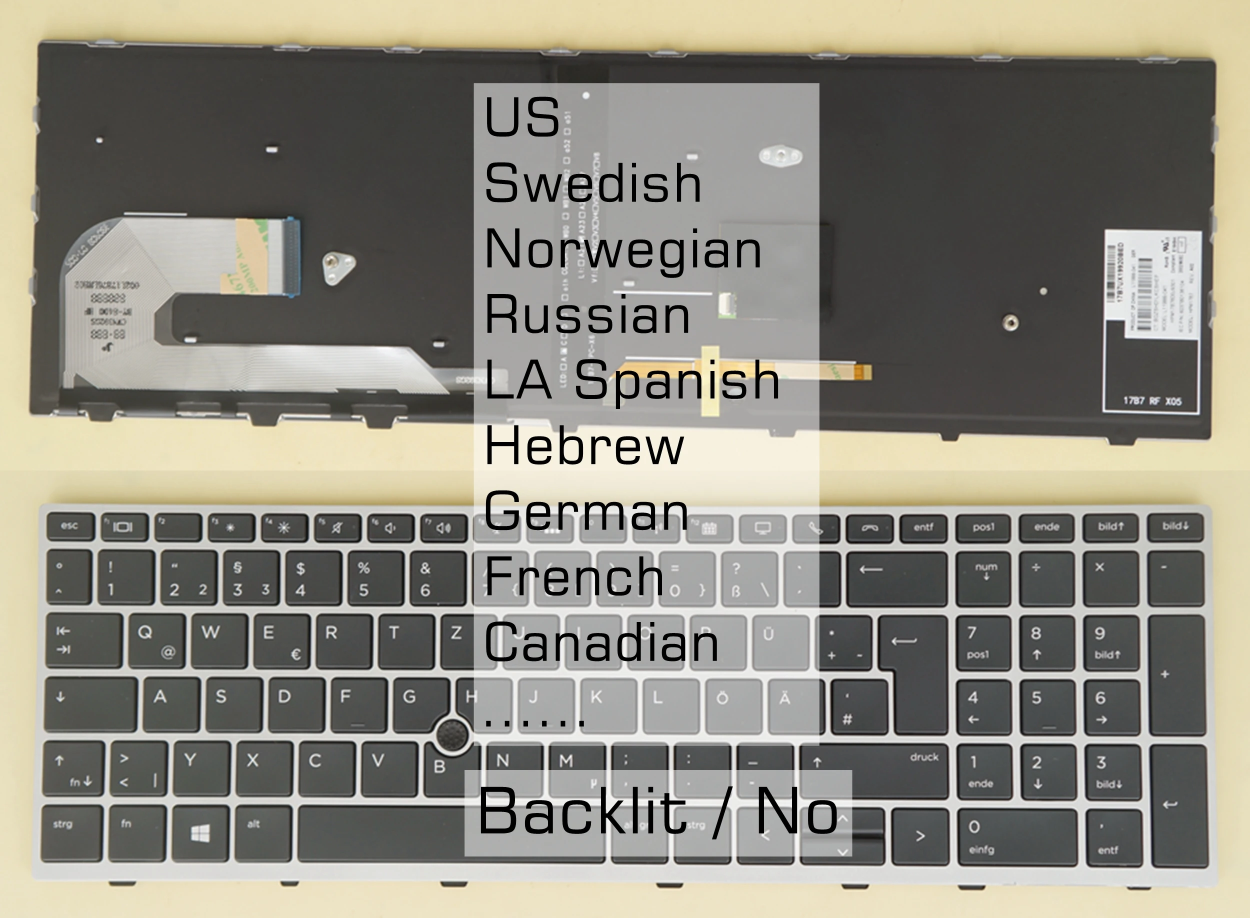 US SD FI NW RU LA HB GR CA FR Клавиатура для HP L11999- L12000- L14366- L17970- L17971- L29477 001 B71 091 251 161 BB1 041 051 BD1
US SD FI NW RU LA HB GR CA FR Клавиатура для HP L11999- L12000- L14366- L17970- L17971- L29477 001 B71 091 251 161 BB1 041 051 BD1