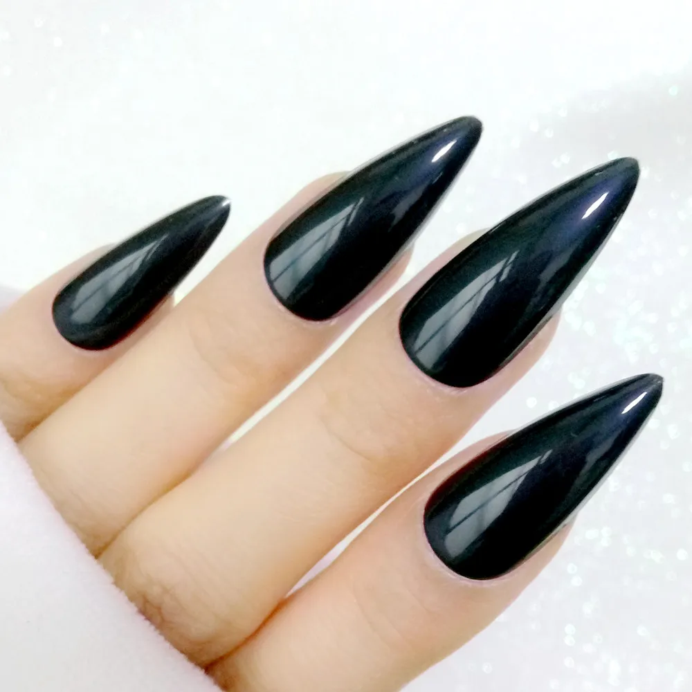 24pcs Long Stiletto False Nails Artificial Pointed Fake Nails For Design Acrylic Full Nail Tips Press on Fingernail Black
24pcs Long Stiletto False Nails Artificial Pointed Fake Nails For Design Acrylic Full Nail Tips Press on Fingernail Black