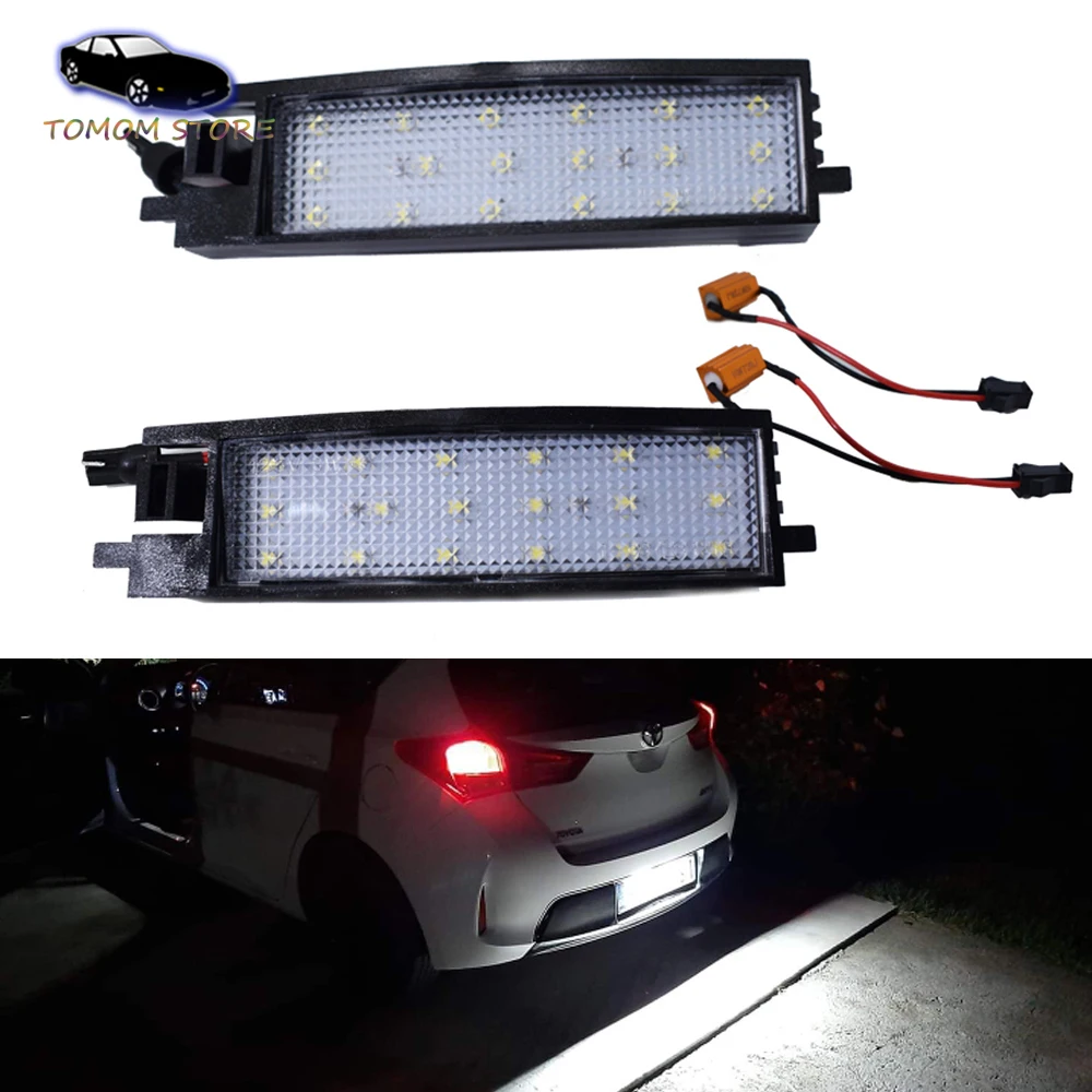 2x canbus безошибочные белые светодиодные лампы для номерного знака Toyota RAV4 Auris Aygo