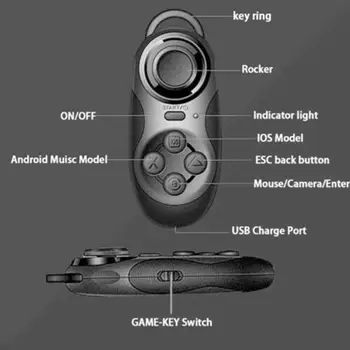Mini Bluetooth Gamepad VR Controller Wireless Bluetooth V4.0 Game Handle Gamepad For Android/IOS Smartphone Joystick For VR PC
Mini Bluetooth Gamepad VR Controller Wireless Bluetooth V4.0 Game Handle Gamepad For Android/IOS Smartphone Joystick For VR PC