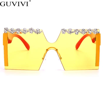 2020 Oversized Square Rimless Sunglasses Women Brand Designer Rhinestone Sun Glasses Female One Piece Diamond Glass Gafa de sol
2020 Oversized Square Rimless Sunglasses Women Brand Designer Rhinestone Sun Glasses Female One Piece Diamond Glass Gafa de sol