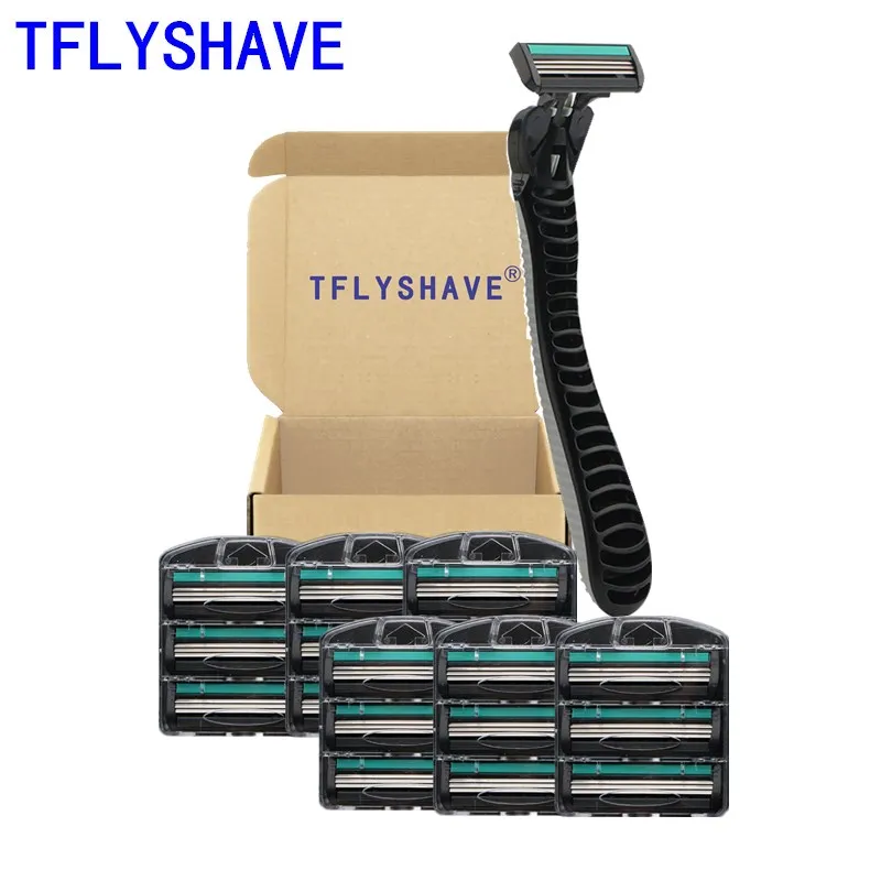 TFLYSHAVE Great Quality Men 3 Layers Steel Replaceable Rotatable Sharp 1 Holder 18 Blades Private Facial Effectively Deep Clean
TFLYSHAVE Great Quality Men 3 Layers Steel Replaceable Rotatable Sharp 1 Holder 18 Blades Private Facial Effectively Deep Clean