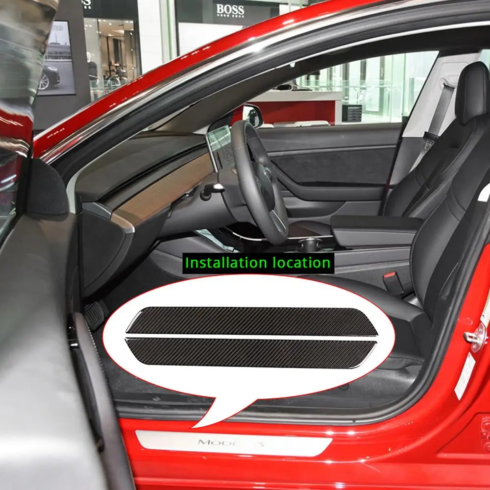 2pcs Real Soft Carbon Fiber Stickers Car Front Door Sill Scuff Plate Cover Trim for Tesla Model 3 2017-2019 Models Accessories
2pcs Real Soft Carbon Fiber Stickers Car Front Door Sill Scuff Plate Cover Trim for Tesla Model 3 2017-2019 Models Accessories