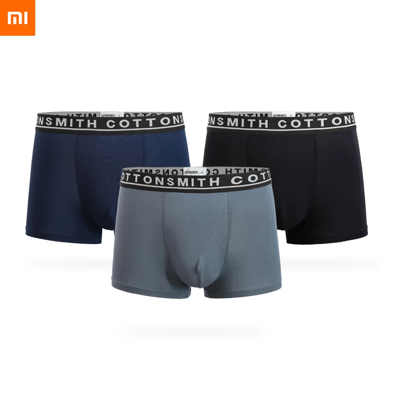 newest 3 pieces xiaomi Cotton Smith Comfortable antibacterial underwear soft Silky drape well black blue grey 3 colors
newest 3 pieces xiaomi Cotton Smith Comfortable antibacterial underwear soft Silky drape well black blue grey 3 colors
