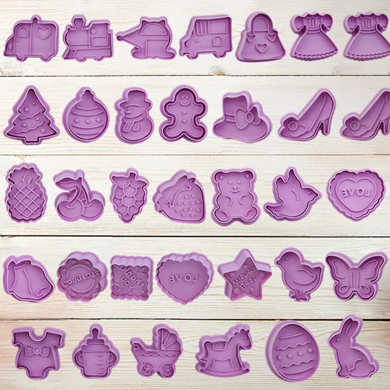 4pcs Biscuit 3D Plastic Push-type Christmas Parent-child DIY Fondant Pottery Mold Cookies Cutter Cake Decorating Tools
4pcs Biscuit 3D Plastic Push-type Christmas Parent-child DIY Fondant Pottery Mold Cookies Cutter Cake Decorating Tools