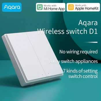 Aqara Smart Wireless Switch D1 ZigBee 3.0 remote control works with Xiaomi Mi Home APP compatible Apple HomeKit
Aqara Smart Wireless Switch D1 ZigBee 3.0 remote control works with Xiaomi Mi Home APP compatible Apple HomeKit