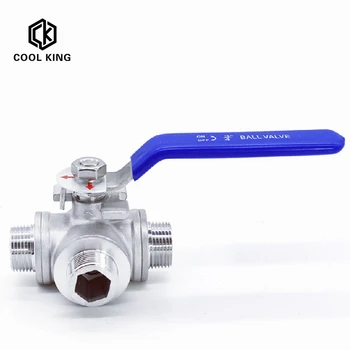1/2"DN15 BSPT Male Thread Three 3 Way Ball Valve Stainless Steel SS304 Valve Handle Valves L T Port
1/2"DN15 BSPT Male Thread Three 3 Way Ball Valve Stainless Steel SS304 Valve Handle Valves L T Port