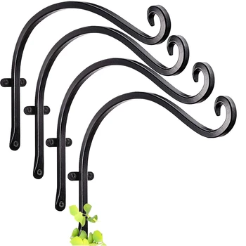 Hanging Plant Bracket for Plant Hangers Outdoor (4 Pieces - 12 Inches) More Stable and Sturdy Black Plant Hooks
Hanging Plant Bracket for Plant Hangers Outdoor (4 Pieces - 12 Inches) More Stable and Sturdy Black Plant Hooks