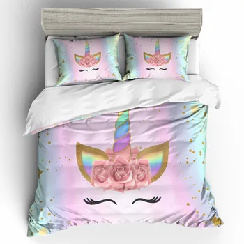 Unicorn Rainbow colors 3D Bedding Set Printed Duvet Cover Set Queen King Twin Size 
Unicorn Rainbow colors 3D Bedding Set Printed Duvet Cover Set Queen King Twin Size