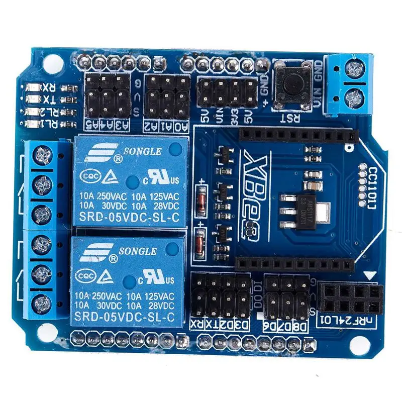 

2 Channel Relay XBee BTBee Shield for Arduino UNO MEGA R3 Mega2560 Duemilanove Nano Robot