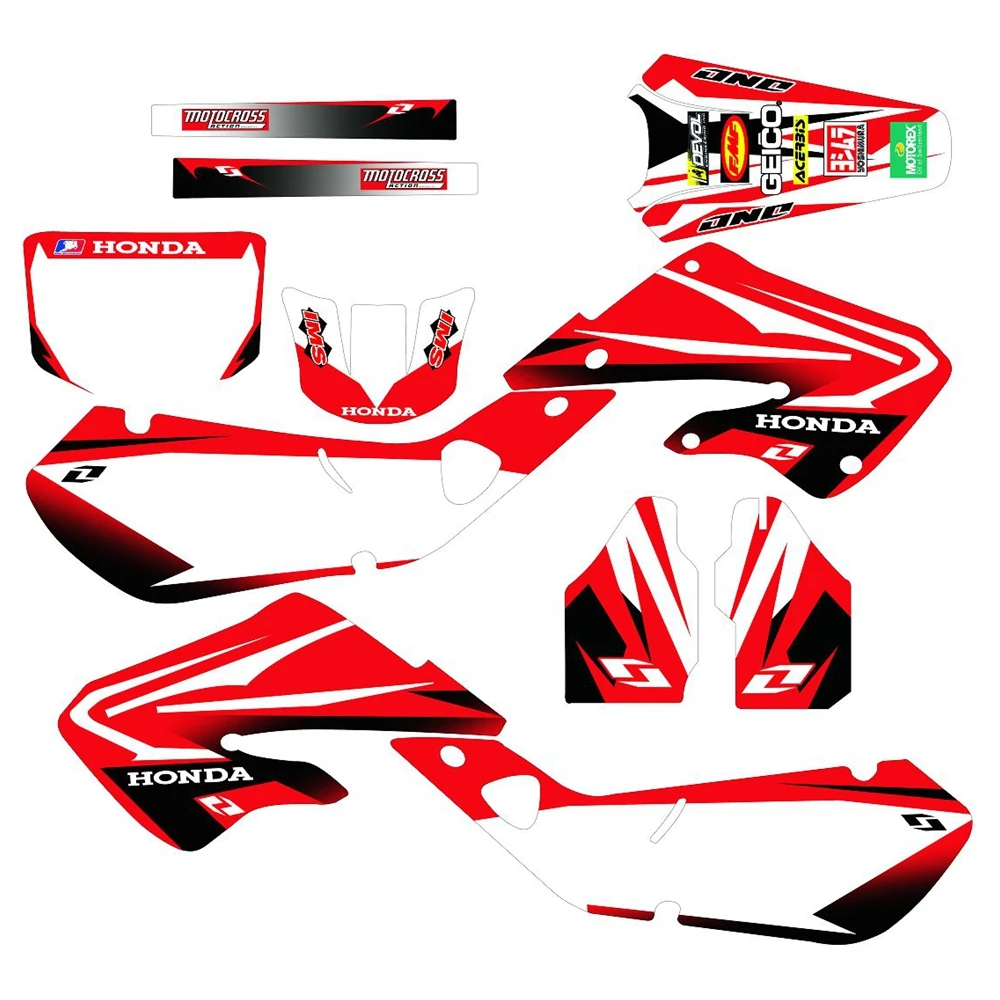 New Full Graphics Decals Stickers Custom Number Name 3M Bright Stickers Waterproof For HONDA CR125-CR250 1997 1998 1999
New Full Graphics Decals Stickers Custom Number Name 3M Bright Stickers Waterproof For HONDA CR125-CR250 1997 1998 1999