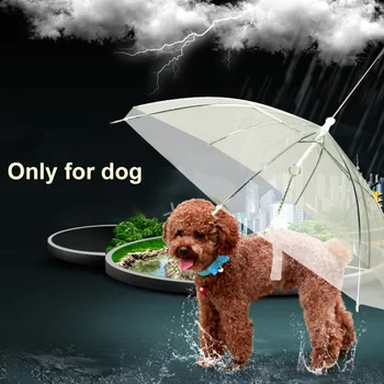 Useful Transparent PE Pet Umbrella Small Dog Umbrella Rain Gear with Dog Leads Keeps Pet Dry Comfortable in Rain Snowing
Useful Transparent PE Pet Umbrella Small Dog Umbrella Rain Gear with Dog Leads Keeps Pet Dry Comfortable in Rain Snowing