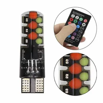 2 LED T10 W5W 501 RGB Colour Changing Car Wedge Side Light Bulbs Remote Control T10-18smd Silica Gel RGB Car Lights
2 LED T10 W5W 501 RGB Colour Changing Car Wedge Side Light Bulbs Remote Control T10-18smd Silica Gel RGB Car Lights