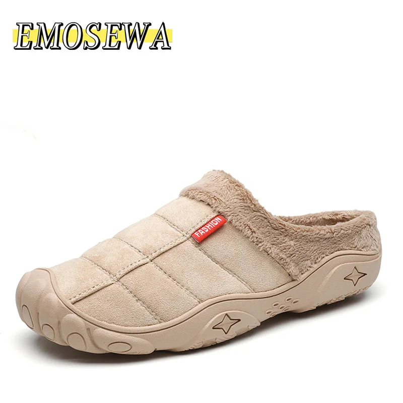 EMOSEWA Slippers House Men's Winter Shoes Soft Man Home Slippers Cotton Shoes Fleece Warm Anti-skid Man Slippers High Quality
EMOSEWA Slippers House Men's Winter Shoes Soft Man Home Slippers Cotton Shoes Fleece Warm Anti-skid Man Slippers High Quality