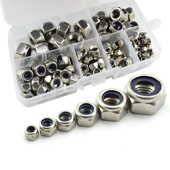 150Pcs 304 Stainless Steel Lock Nut Assortment Kit For Hardware Accessories Nylon Insert Hex Lock Nuts Self Locking Nut M3 M4 M5
150Pcs 304 Stainless Steel Lock Nut Assortment Kit For Hardware Accessories Nylon Insert Hex Lock Nuts Self Locking Nut M3 M4 M5