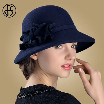 FS Elegant Women 100% Wool Felt Fedoras Floral Vintage Warm Winter Cloche Bucket Cap Autumn Navy Wine Red Casual Hat
FS Elegant Women 100% Wool Felt Fedoras Floral Vintage Warm Winter Cloche Bucket Cap Autumn Navy Wine Red Casual Hat