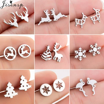 Jisensp Cute Deer Animal Stud Earrings Small Snow Earing for Girls Kid Stainless Steel Christmas Jewelry Earing Women pendientes
Jisensp Cute Deer Animal Stud Earrings Small Snow Earing for Girls Kid Stainless Steel Christmas Jewelry Earing Women pendientes