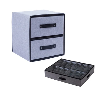 2 Pcs Foldable Storage Box for Clothes Underwear, Shoes Box Drawer Organizer Storage Containers - Dark Gray & Gray
2 Pcs Foldable Storage Box for Clothes Underwear, Shoes Box Drawer Organizer Storage Containers - Dark Gray & Gray