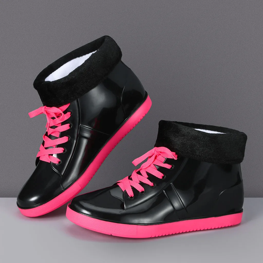 Winter Warm Rain Boots Women Waterproof Casual Non-slip Rain Boots Short Ankle Lace Up Shoes Ботинки Женские Rain Boots Women
Winter Warm Rain Boots Women Waterproof Casual Non-slip Rain Boots Short Ankle Lace Up Shoes Ботинки Женские Rain Boots Women