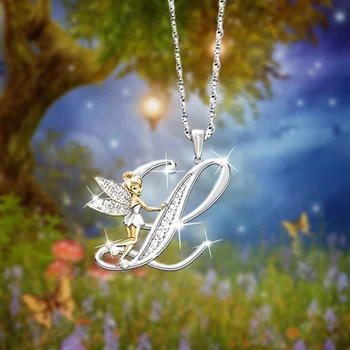 Berbeny Crystal 26 letter necklace Flower Fairy Necklaces Women Fairy Wing Pendant Initial Necklace Jewelry Christmas Gifts
Berbeny Crystal 26 letter necklace Flower Fairy Necklaces Women Fairy Wing Pendant Initial Necklace Jewelry Christmas Gifts