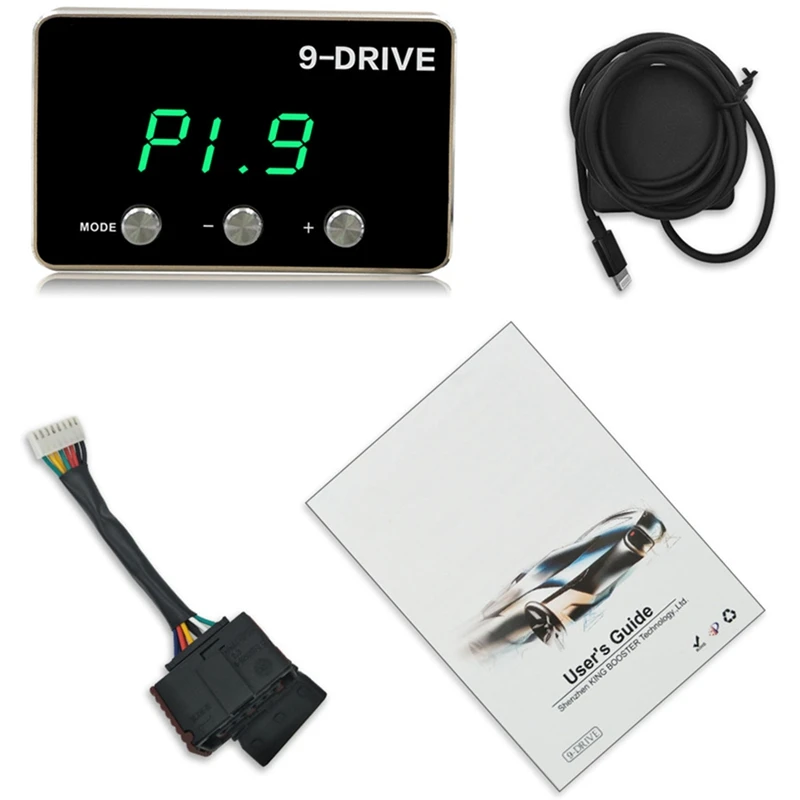 Electronic Throttle Controller 9 MODE Smart Driving Pedal Accelerator Fuel-Efficient for Ford F150 Mustang 2011-2019
Electronic Throttle Controller 9 MODE Smart Driving Pedal Accelerator Fuel-Efficient for Ford F150 Mustang 2011-2019