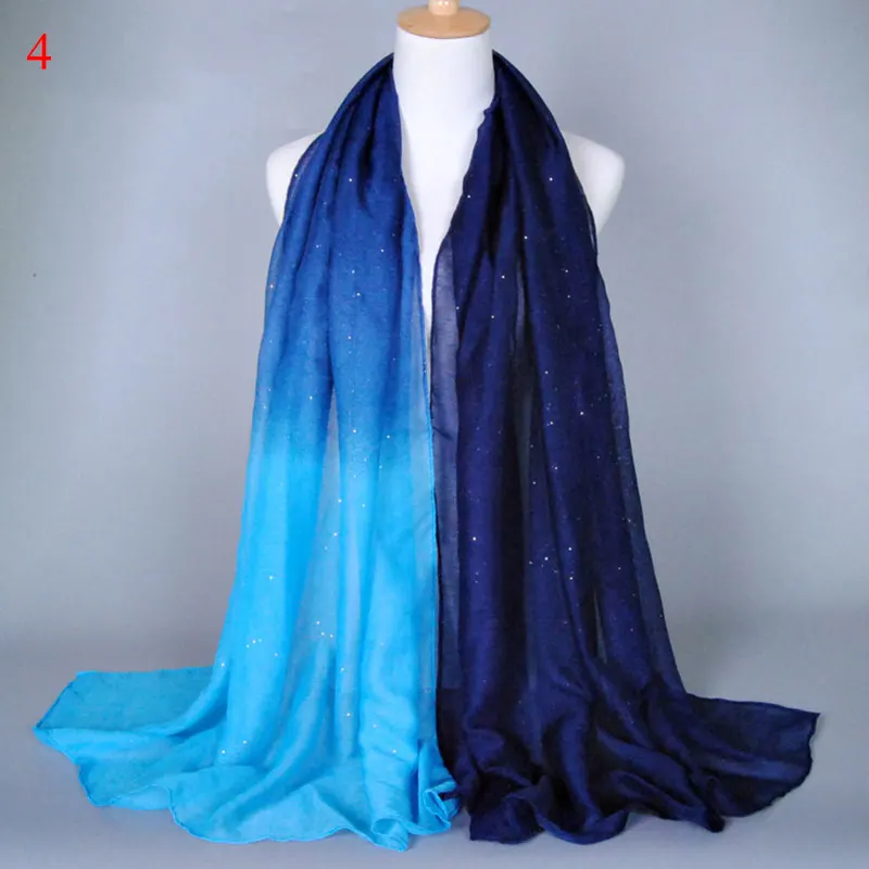 Voile Scarf Gradient Bandanas Large Size Classic Bronzing Double Color Glitter Scarf Long Shawls Muslim Hijab Head Scarves
Voile Scarf Gradient Bandanas Large Size Classic Bronzing Double Color Glitter Scarf Long Shawls Muslim Hijab Head Scarves