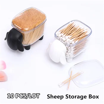 10 pcs Plastic Table Top Cotton Swab Toothpick Storage Box Holder Sheep Shaped Container Household Table Organizer Home Decor
10 pcs Plastic Table Top Cotton Swab Toothpick Storage Box Holder Sheep Shaped Container Household Table Organizer Home Decor