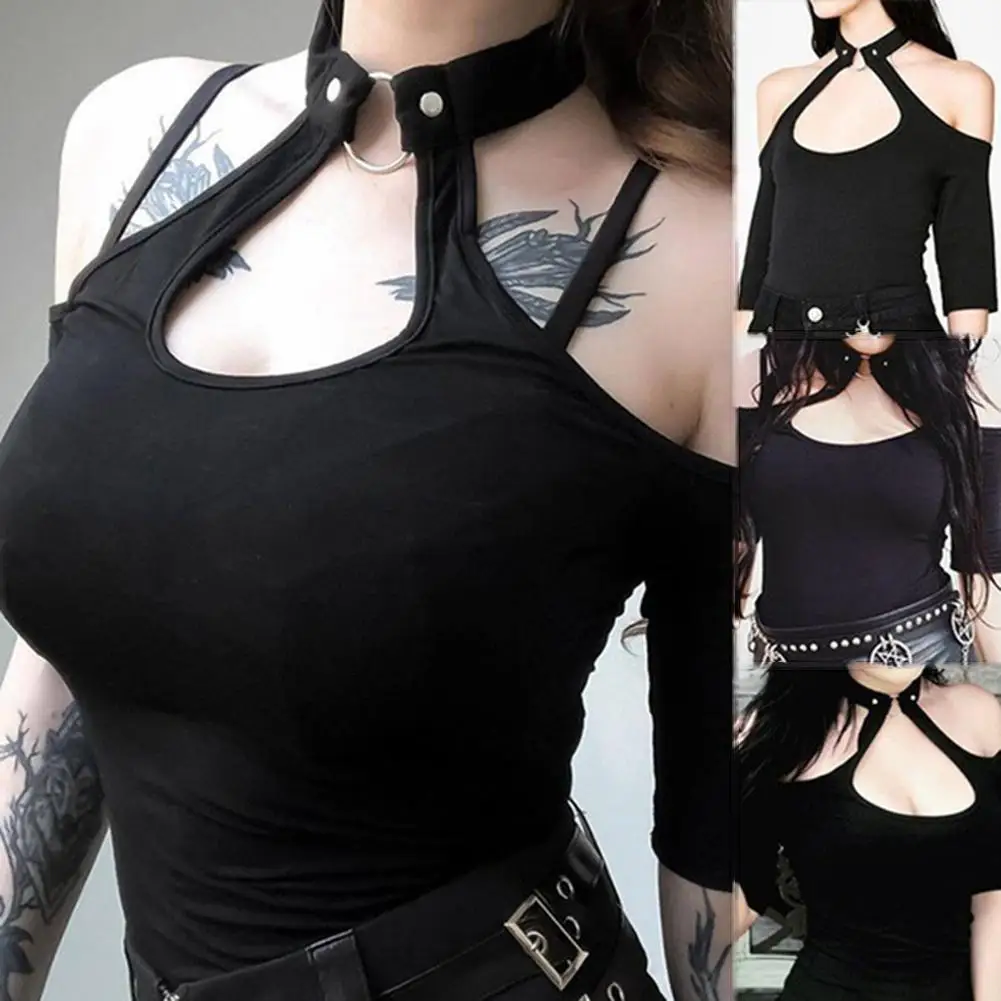 Club Women Off Shoulder Backless Halter Gothic Buckle Halloween Punk Crop Top 2020 New Fashtion Plus size Womens wear
Club Women Off Shoulder Backless Halter Gothic Buckle Halloween Punk Crop Top 2020 New Fashtion Plus size Womens wear