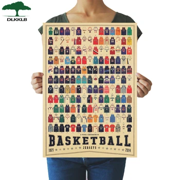 DLKKLB Basketball Clothing Collection Vintage Poster Home Bedroom Decor Painting Basketball Sports 51.5x36cm Wall Stickers 
DLKKLB Basketball Clothing Collection Vintage Poster Home Bedroom Decor Painting Basketball Sports 51.5x36cm Wall Stickers