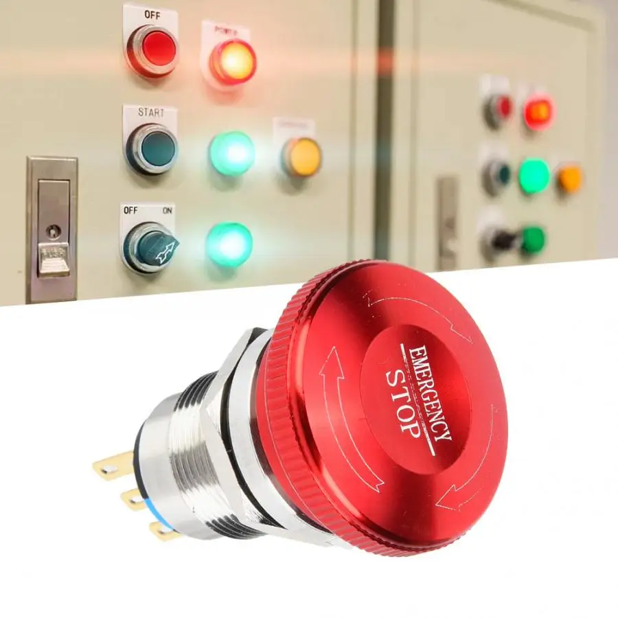 20 Pcs 19mm Metal Emergency Push Button switch Waterproof 1 NO 1 NC Self Lock Rotate Button switch IP65 IK08 440V 10A
20 Pcs 19mm Metal Emergency Push Button switch Waterproof 1 NO 1 NC Self Lock Rotate Button switch IP65 IK08 440V 10A
