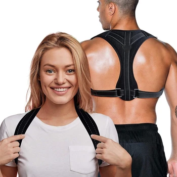 Adjustable Back Posture Brace Support Belt Corrector Shoulder Lumbar Clavicle Spine Back Posture Correction for Men Women 
Adjustable Back Posture Brace Support Belt Corrector Shoulder Lumbar Clavicle Spine Back Posture Correction for Men Women