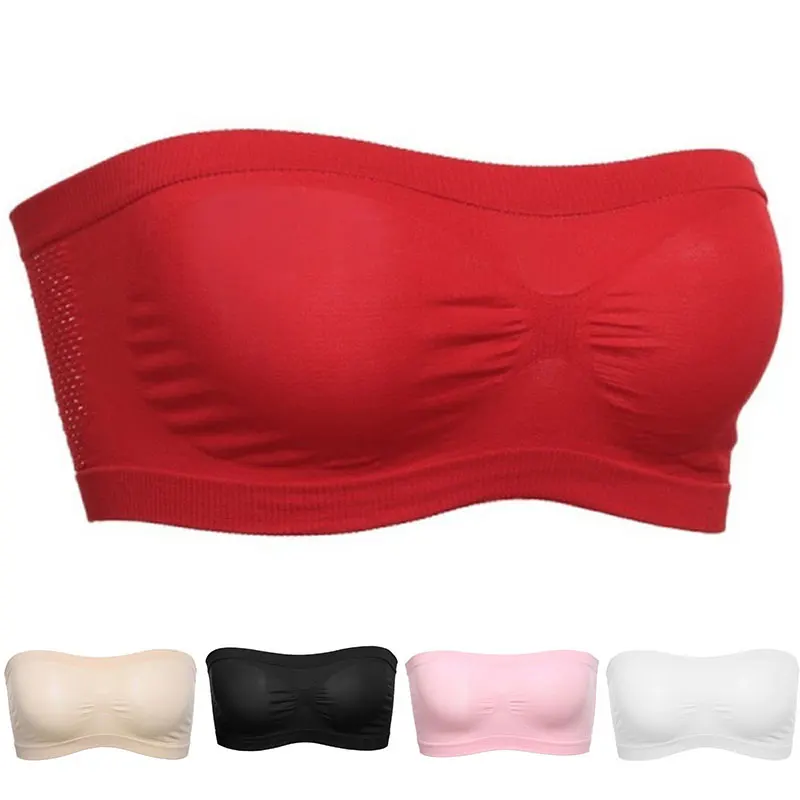 Womens Sexy Strapless Crop Tube Top Off Shoulder Solid Color Stretchy Bandeau Seamless Casual Basic Breast Wrap No-Padded Bra
Womens Sexy Strapless Crop Tube Top Off Shoulder Solid Color Stretchy Bandeau Seamless Casual Basic Breast Wrap No-Padded Bra