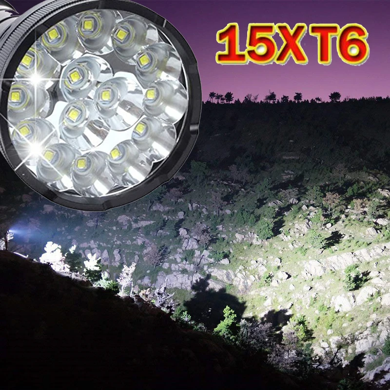 Самый мощный XHP90 светодиодный фонарик XLamp Zoom Torch XHP70 15xT6 длинный диапазон фонарь