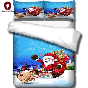 Christmas Kit Bedding Blue Reindeer Pulled Sleigh Festive Home Textile Set Duvet with Pillowcase 3D Free Shipping
Christmas Kit Bedding Blue Reindeer Pulled Sleigh Festive Home Textile Set Duvet with Pillowcase 3D Free Shipping