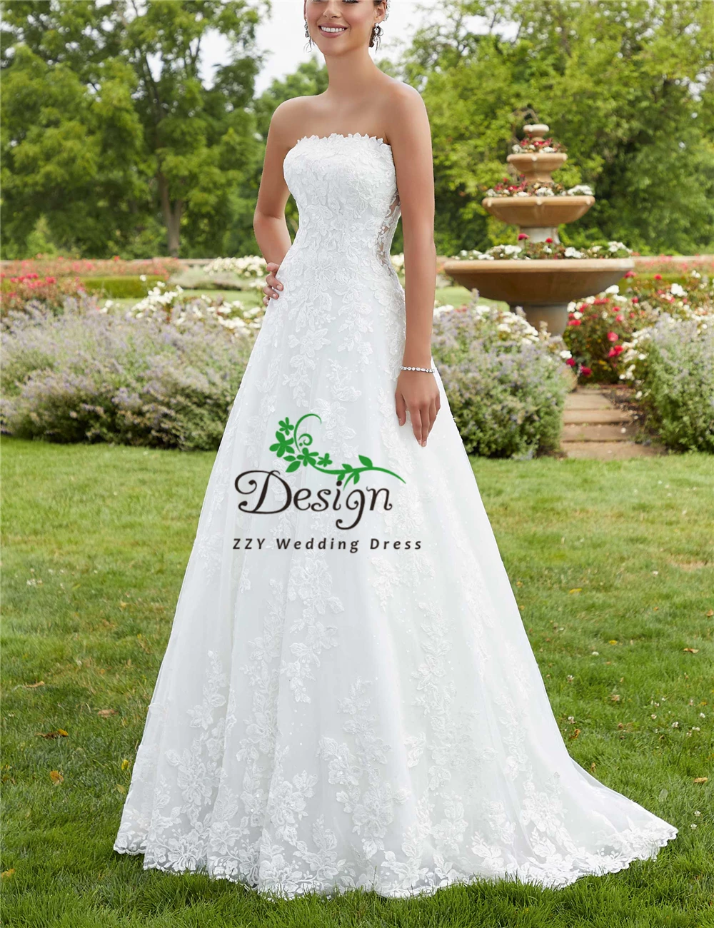 Exquisite White Strapless Lace Appliques Beading Wedding Dress 2020 Backless Ball Gown Court Train Full-Length Wedding Dresses
Exquisite White Strapless Lace Appliques Beading Wedding Dress 2020 Backless Ball Gown Court Train Full-Length Wedding Dresses