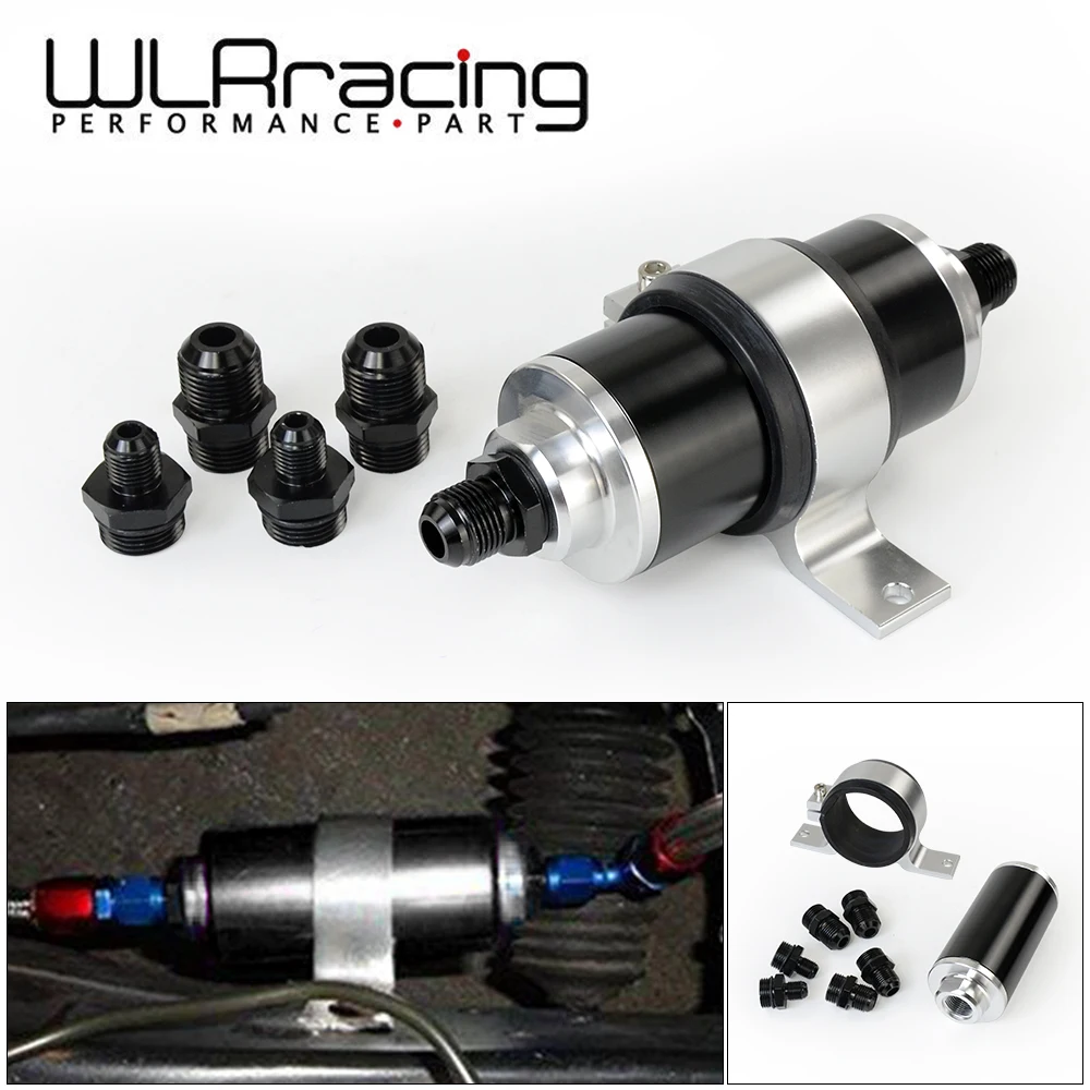 WLR - Universal Fuel Filter with Adaptor 2pcs AN6 AN8 AN10 Fittings 100 Micron Element + Fuel Filter Bracket 60 MM
WLR - Universal Fuel Filter with Adaptor 2pcs AN6 AN8 AN10 Fittings 100 Micron Element + Fuel Filter Bracket 60 MM