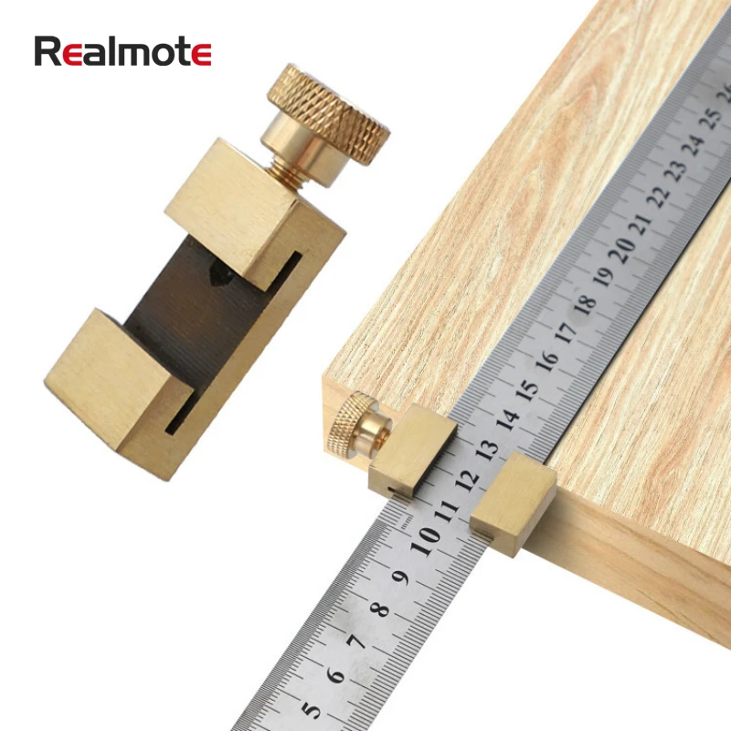 Realmote Steel Ruler Limit Adjustment Locking Block Woodworking Loose Thread Separator Brass Limiting Device
Realmote Steel Ruler Limit Adjustment Locking Block Woodworking Loose Thread Separator Brass Limiting Device