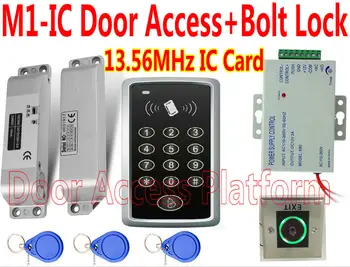M1-IC Card 13.56MHz access card keytag standalone access controller machine+Door Bolt Lock Wood Door/Metal Door+100 M1 Fare tags
M1-IC Card 13.56MHz access card keytag standalone access controller machine+Door Bolt Lock Wood Door/Metal Door+100 M1 Fare tags