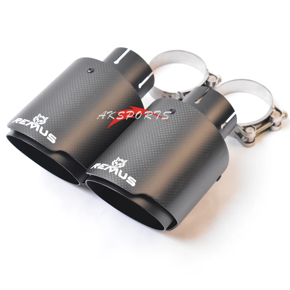 1PC Car Exhaust Pipe Straight Flange Matt Carbon Tail End Tip Black Stainless Steel Muffler Pipe With Remus Logo
1PC Car Exhaust Pipe Straight Flange Matt Carbon Tail End Tip Black Stainless Steel Muffler Pipe With Remus Logo